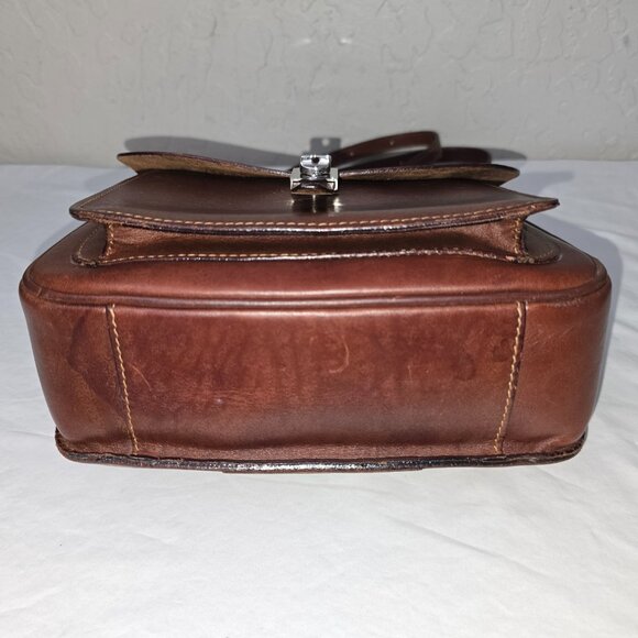 Dooney & Bourke Smooth Italian Brown Vachetta Leather Backpack MADE IN ITALY - Picture 10 of 16